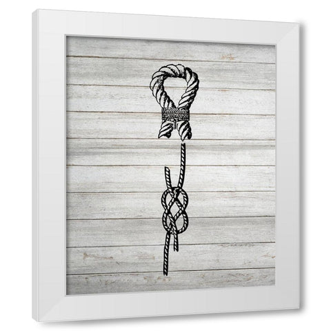 Nautical Knots 3 White Modern Wood Framed Art Print by Kimberly, Allen