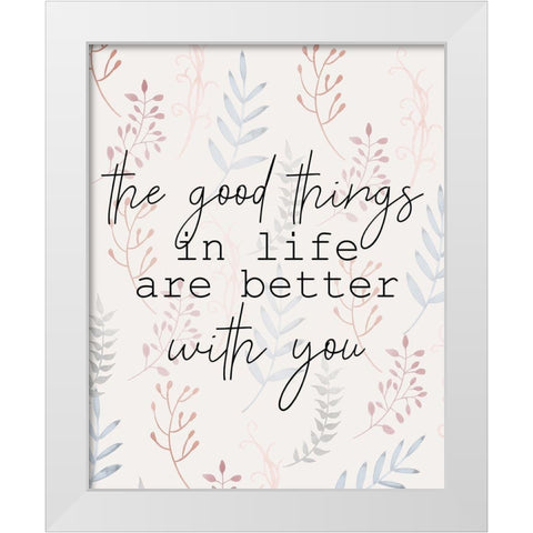 With You White Modern Wood Framed Art Print by Kimberly, Allen