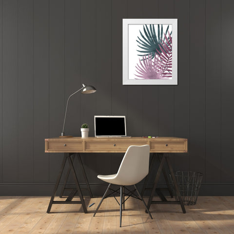Tropical Ferns 2 White Modern Wood Framed Art Print by Kimberly, Allen