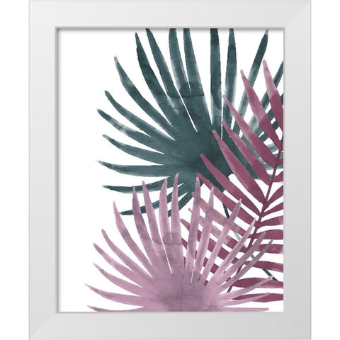 Tropical Ferns 2 White Modern Wood Framed Art Print by Kimberly, Allen