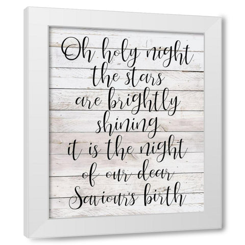 Holy Night White Modern Wood Framed Art Print by Kimberly, Allen