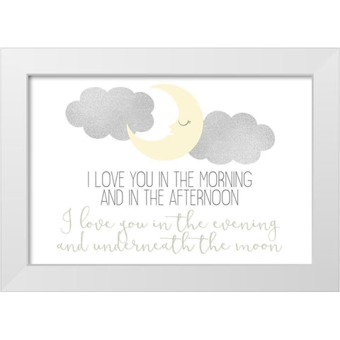 I Love You In 2 White Modern Wood Framed Art Print by Allen, Kimberly