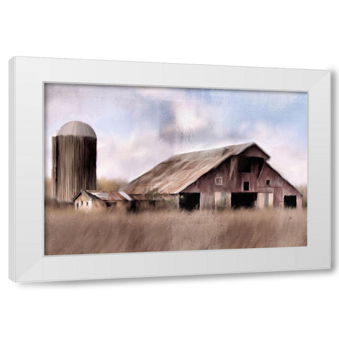 Forgotten Barn White Modern Wood Framed Art Print by Kimberly, Allen