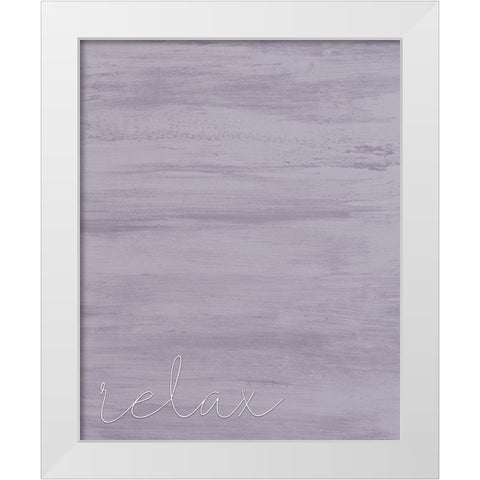 Relax 1 White Modern Wood Framed Art Print by Kimberly, Allen