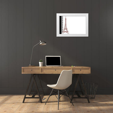 Paris Couture White Modern Wood Framed Art Print by Kimberly, Allen