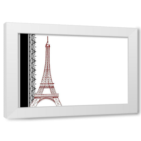 Paris Couture White Modern Wood Framed Art Print by Kimberly, Allen