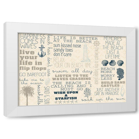 Soak Up the Sun White Modern Wood Framed Art Print by Kimberly, Allen