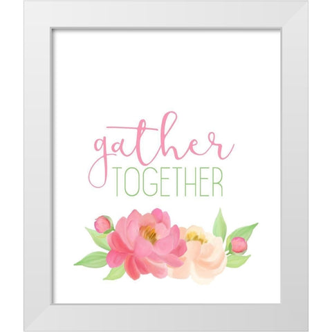 Peony Spring 1 White Modern Wood Framed Art Print by Kimberly, Allen