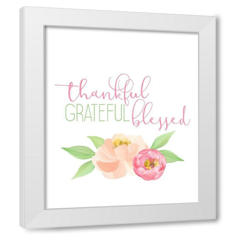 Peony Spring 3 White Modern Wood Framed Art Print by Kimberly, Allen