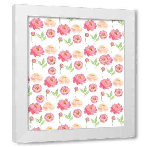 Peony Spring 2 White Modern Wood Framed Art Print by Kimberly, Allen