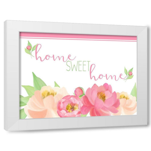 Peony Spring 4 v3 White Modern Wood Framed Art Print by Kimberly, Allen