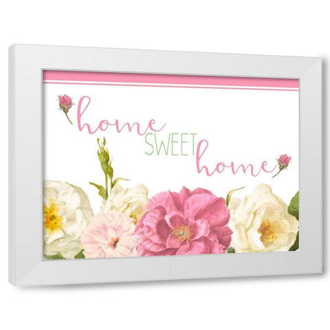 Peony Spring 4 v4 White Modern Wood Framed Art Print by Kimberly, Allen