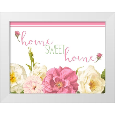 Peony Spring 4 v4 White Modern Wood Framed Art Print by Kimberly, Allen