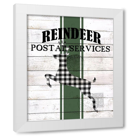 Postal Service Plaid White Modern Wood Framed Art Print by Kimberly, Allen