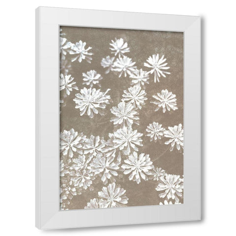 Falling Blooms White Modern Wood Framed Art Print by Kimberly, Allen
