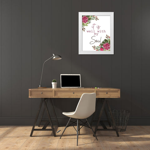 My Soul White Modern Wood Framed Art Print by Kimberly, Allen