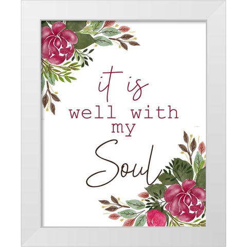 My Soul White Modern Wood Framed Art Print by Kimberly, Allen