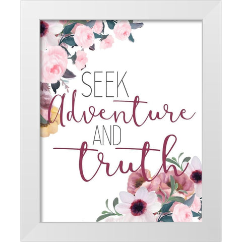 Courage and Truth 2 White Modern Wood Framed Art Print by Kimberly, Allen