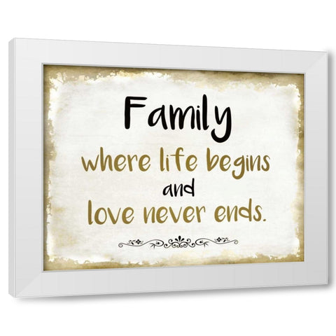 Family White Modern Wood Framed Art Print by Allen, Kimberly