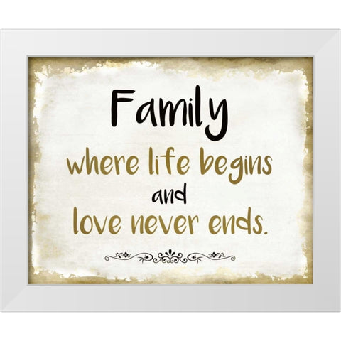 Family White Modern Wood Framed Art Print by Allen, Kimberly