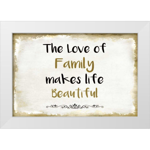 The Love of Family White Modern Wood Framed Art Print by Allen, Kimberly