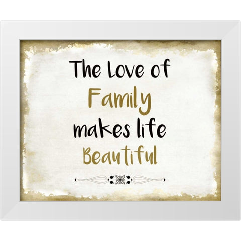 The Love of Family White Modern Wood Framed Art Print by Allen, Kimberly
