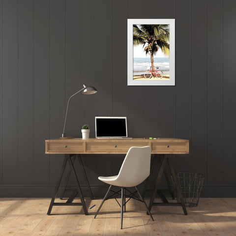 Ride to the Beach White Modern Wood Framed Art Print by Kimberly, Allen