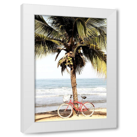 Ride to the Beach White Modern Wood Framed Art Print by Kimberly, Allen