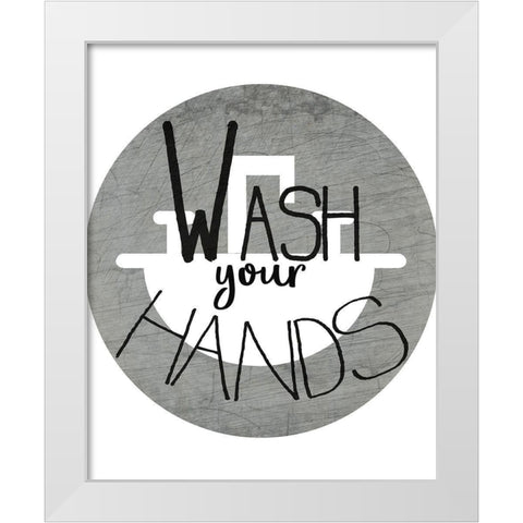 Wash White Modern Wood Framed Art Print by Kimberly, Allen