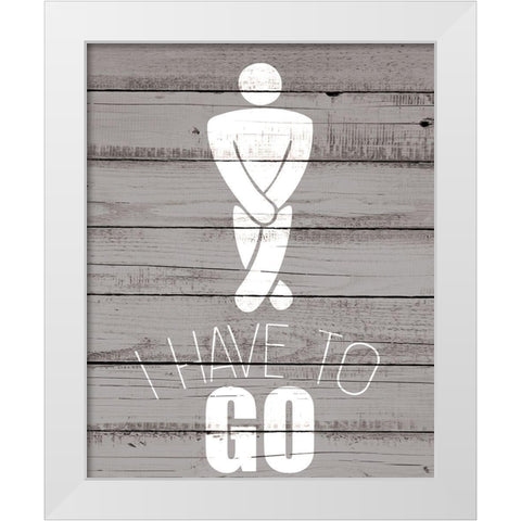 Have to Go 1 White Modern Wood Framed Art Print by Kimberly, Allen