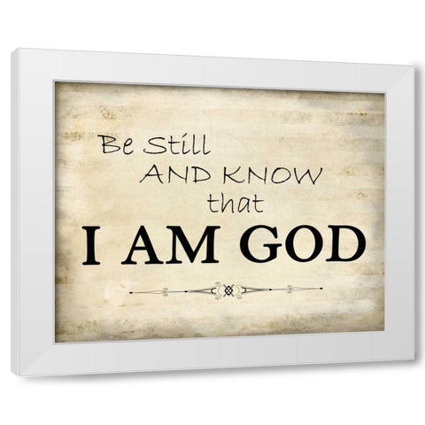 Be Still White Modern Wood Framed Art Print by Allen, Kimberly