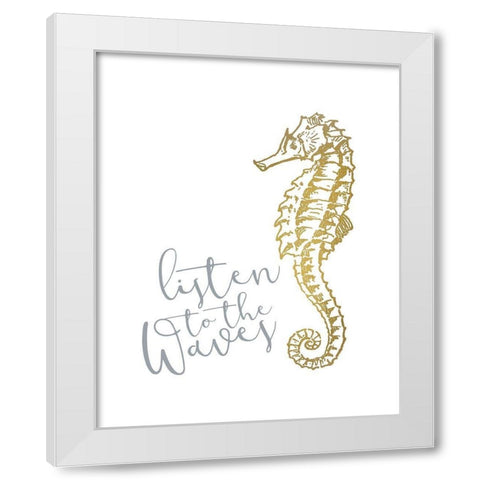 Azure Coastal 4 White Modern Wood Framed Art Print by Kimberly, Allen