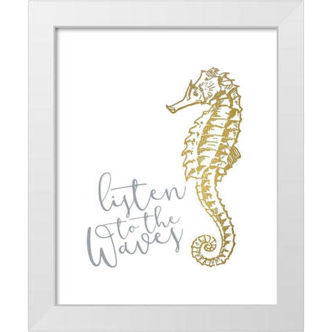 Azure Coastal 4 White Modern Wood Framed Art Print by Kimberly, Allen