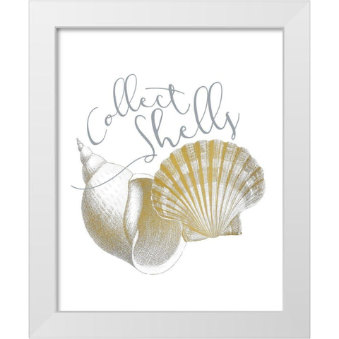 Azure Coastal 5 White Modern Wood Framed Art Print by Kimberly, Allen