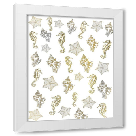 Azure Coastal 6 White Modern Wood Framed Art Print by Kimberly, Allen