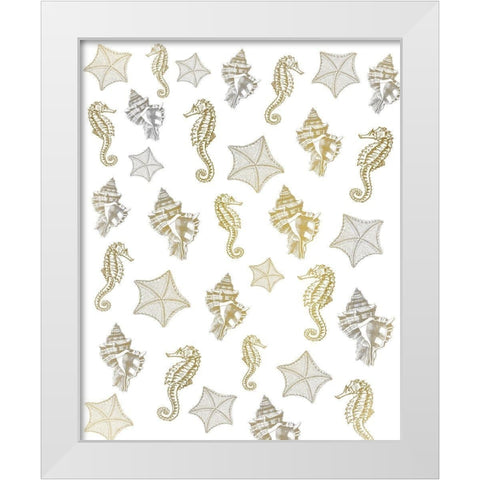 Azure Coastal 6 White Modern Wood Framed Art Print by Kimberly, Allen