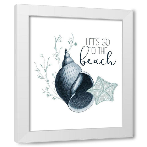 Sea Blues 5 White Modern Wood Framed Art Print by Kimberly, Allen