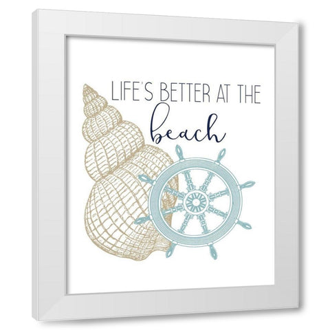 The Sea 3 White Modern Wood Framed Art Print by Kimberly, Allen