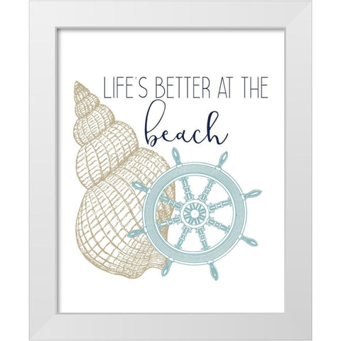 The Sea 3 White Modern Wood Framed Art Print by Kimberly, Allen