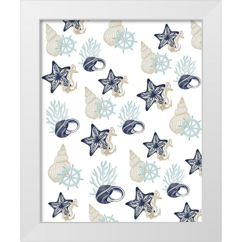 The Sea 4 White Modern Wood Framed Art Print by Kimberly, Allen