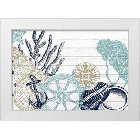 The Sea 7 White Modern Wood Framed Art Print by Kimberly, Allen