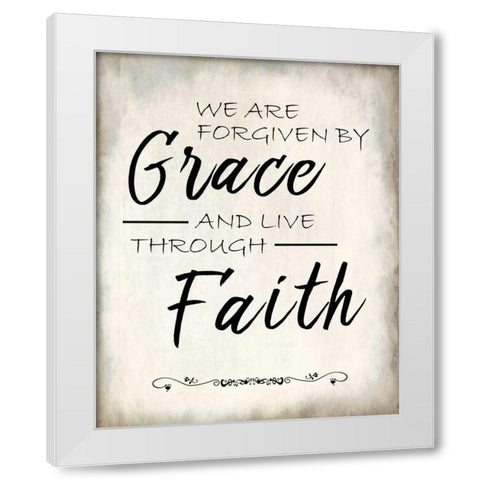 We are Forgiven 2 White Modern Wood Framed Art Print by Allen, Kimberly