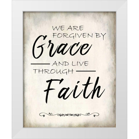 We are Forgiven 2 White Modern Wood Framed Art Print by Allen, Kimberly