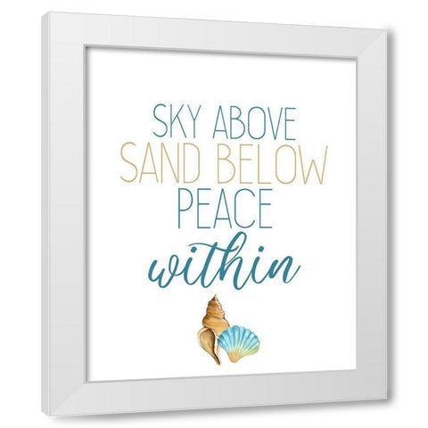 Seashore Shells 6 White Modern Wood Framed Art Print by Kimberly, Allen