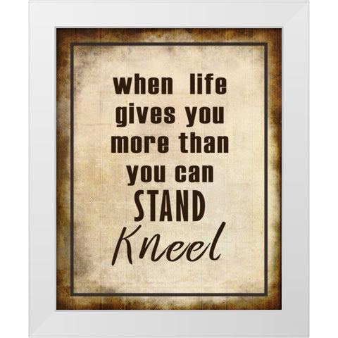 Kneel White Modern Wood Framed Art Print by Allen, Kimberly