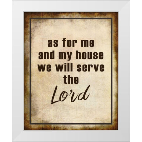 As for Me White Modern Wood Framed Art Print by Allen, Kimberly