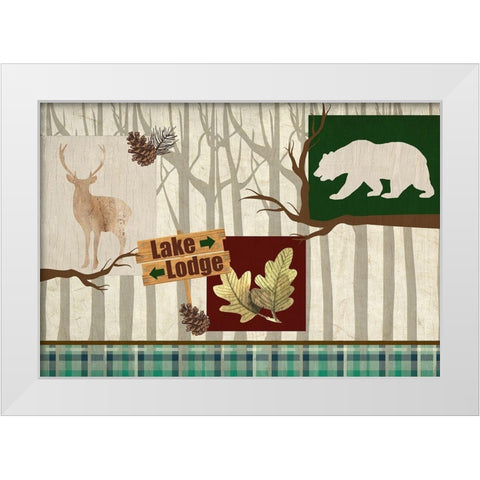 To the Lake White Modern Wood Framed Art Print by Kimberly, Allen