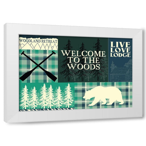 Woodland Retreat White Modern Wood Framed Art Print by Kimberly, Allen