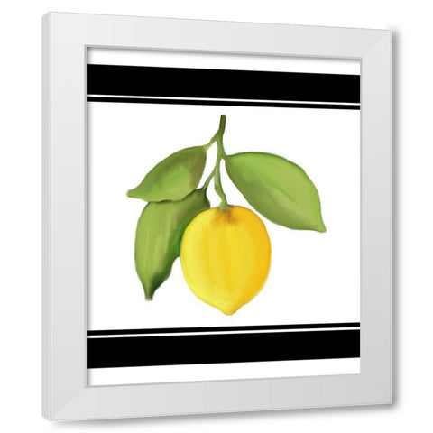 Fresh Lemons 2 White Modern Wood Framed Art Print by Kimberly, Allen