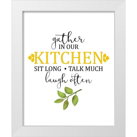 Fresh Lemons 3 White Modern Wood Framed Art Print by Kimberly, Allen